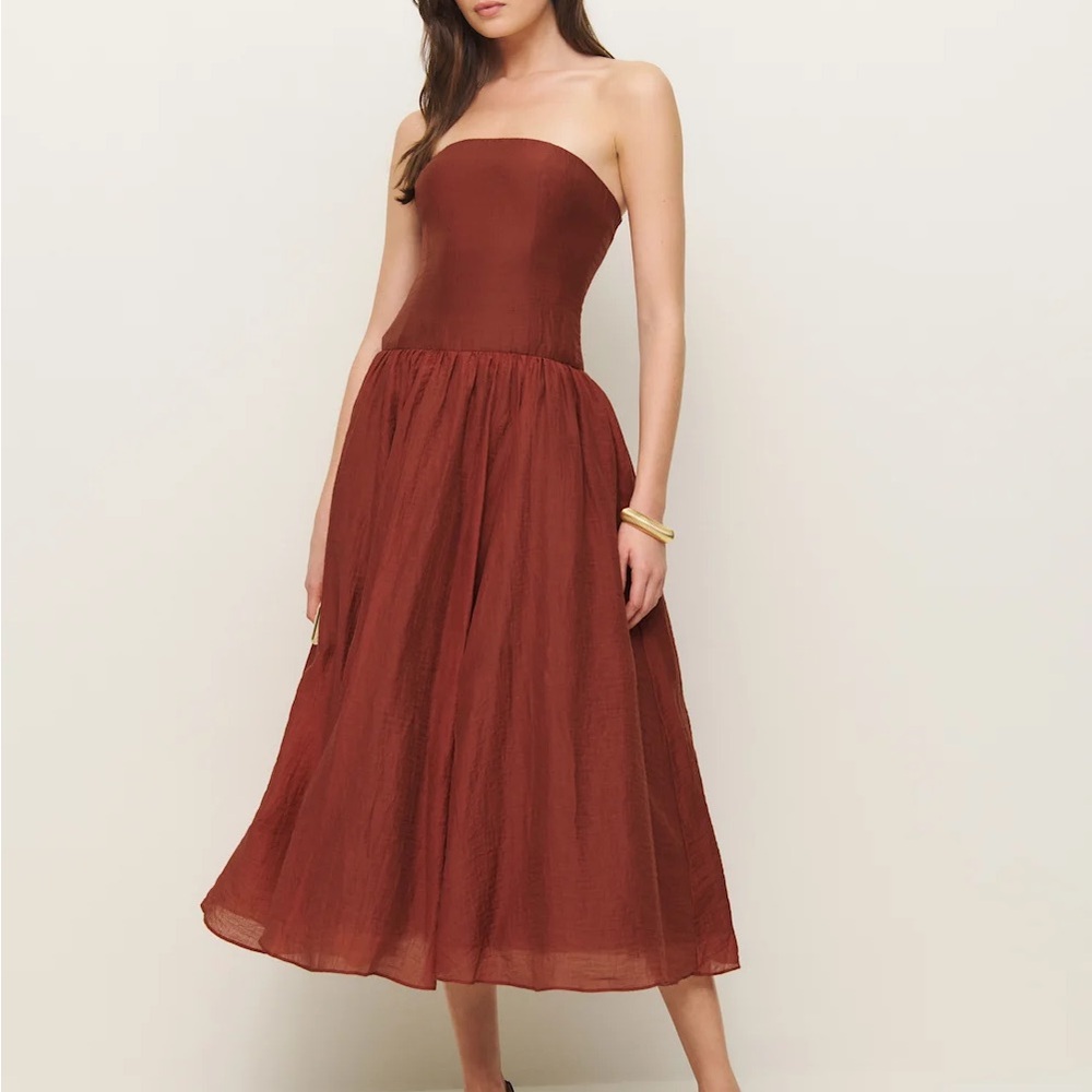 Reformation Rosy Dress - Rusty Red